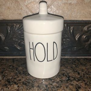Rae Dunn LL “Hold” container